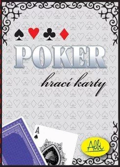 Poker papírové karty (modré)