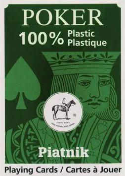 100% Plastic Poker single (plastové zelené)
