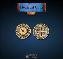 Medieval Units Metal Gold Coin