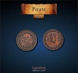 Pirate Metal Copper Coin