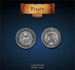 Pirate Metal Silver Coin