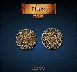 Pirate Metal Gold Coin
