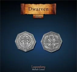 Dwarven Metal Silver Coin