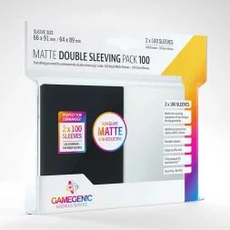 Matte Double Sleeving Pack Clear/Black (100+100)