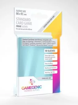Prime Standard Card Game Sleeves (66x91 mm) - Clear (50)