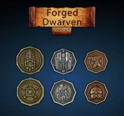 Forged Dwarven Metal Coin Set