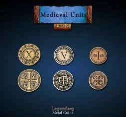 Medieval Units Metal Coin Set