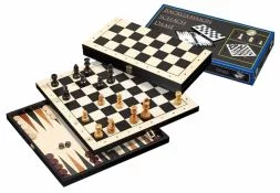 Dřevěná kazeta – šachy, dáma, backgammon (30 mm)