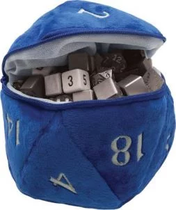 Plush Dice Bag D20 - Blue