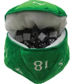 Plush Dice Bag D20 - Green