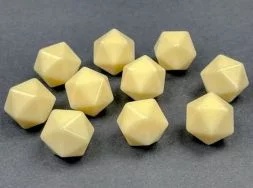 Opaque Ivory Blank 20-sided Dices (10x)