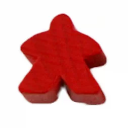 Carcassonne: dřevěná figurka (Meeple) - červená
