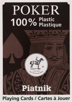 100% Plastic Poker single (plastové hnědé)