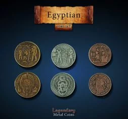 Egyptian Metal Coin Set