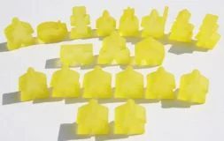 Carcassonne: Kompletní sada ledově žlutých figurek (19 ks)