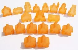 Carcassonne: Kompletní sada ledově oranžových figurek (19 ks)