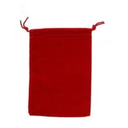 Small Suedecloth Dice Bags Red