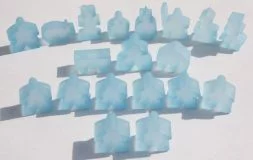 Carcassonne: Kompletní sada ledově modrých figurek (19 ks)