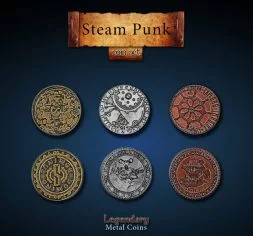 Steampunk Metal Coin Set