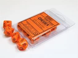 Dice Set Vortex Orange/Black D10 (10x)
