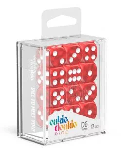 Dice Set Marble Red - D6 16mm (12x)