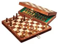 Cestovní magnetické šachy v dřevěné kazetě (30 mm)