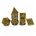 Ancient Gold Bone Collector Solid Metal Dice Set (7)