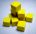 Opaque Blank Yellow Dice (16mm)